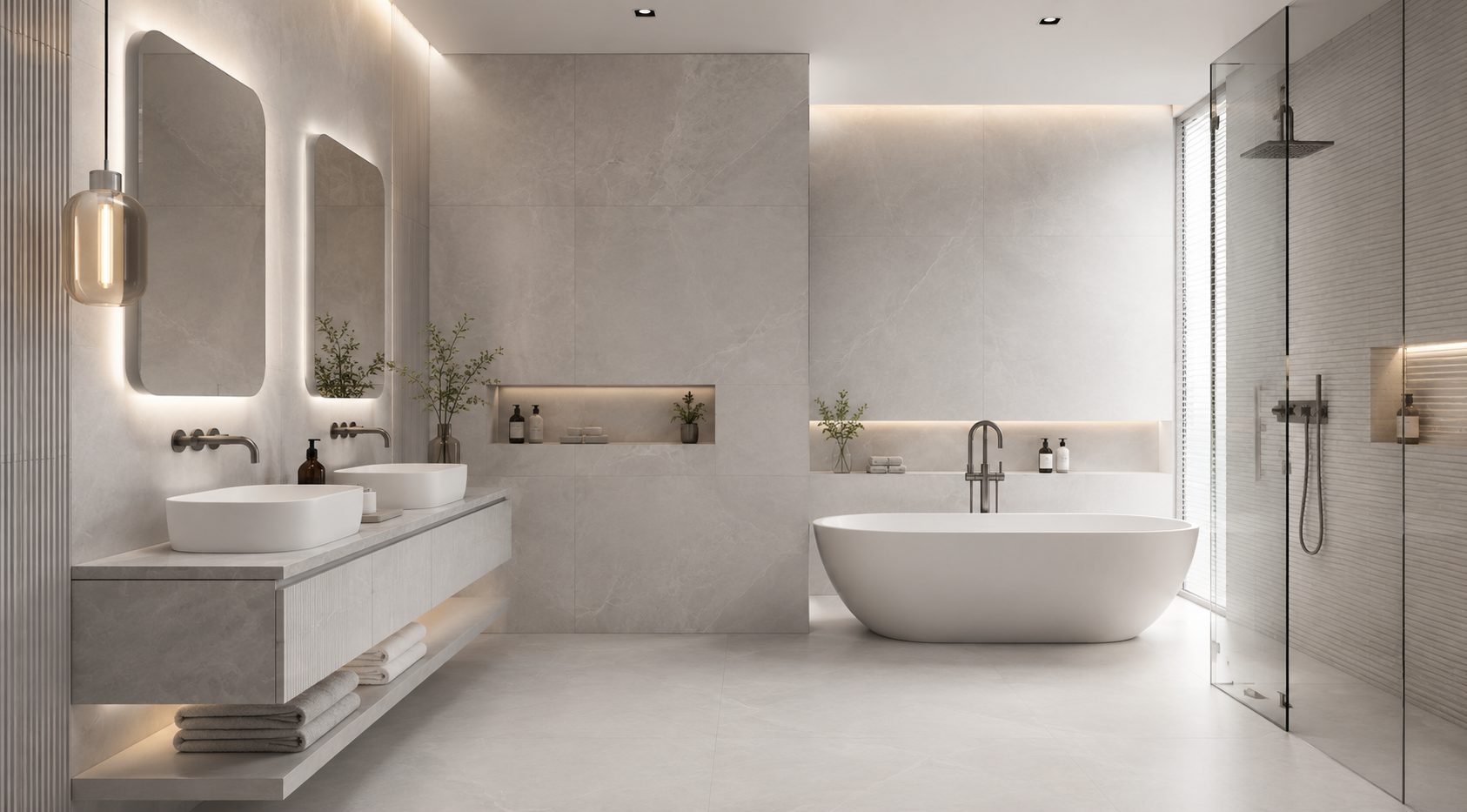 Luxury bathroom fittings and vanity cupboards